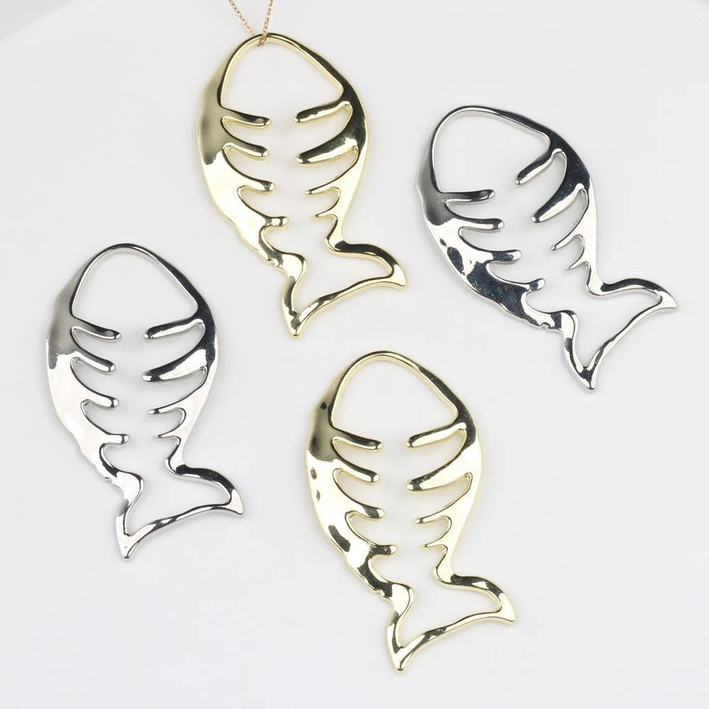 

2 шт. простых милых подвесок в виде рыбьих костей для изготовления украшений, аксессуары для рукоделия, для серег, ожерелий, браслетов, модные изделия ручной работы