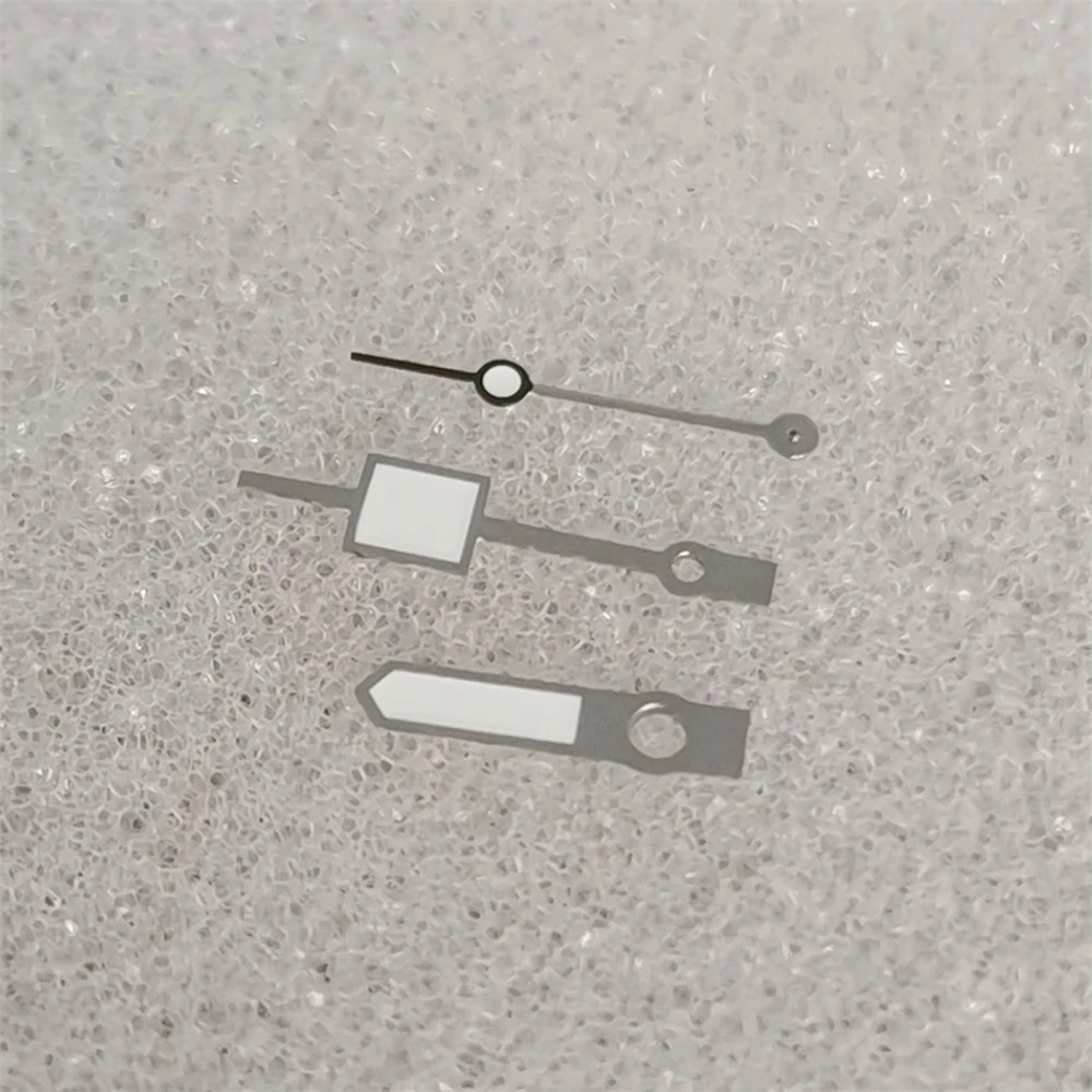 New geometric square green luminous pointer is suitable for NH35 36 4R 7S movement modification accessories watch needles