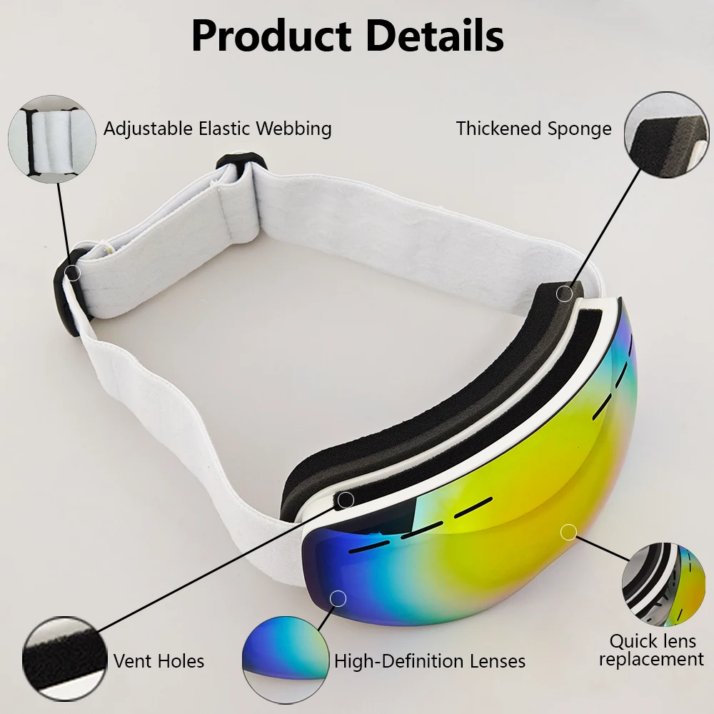 2025 الأطفال هدايا عيد الميلاد موضة اكسسوارات التزلج يندبروف نظارات عالية الوضوح عدسة الغبار Sandproof الشتاء التزلج