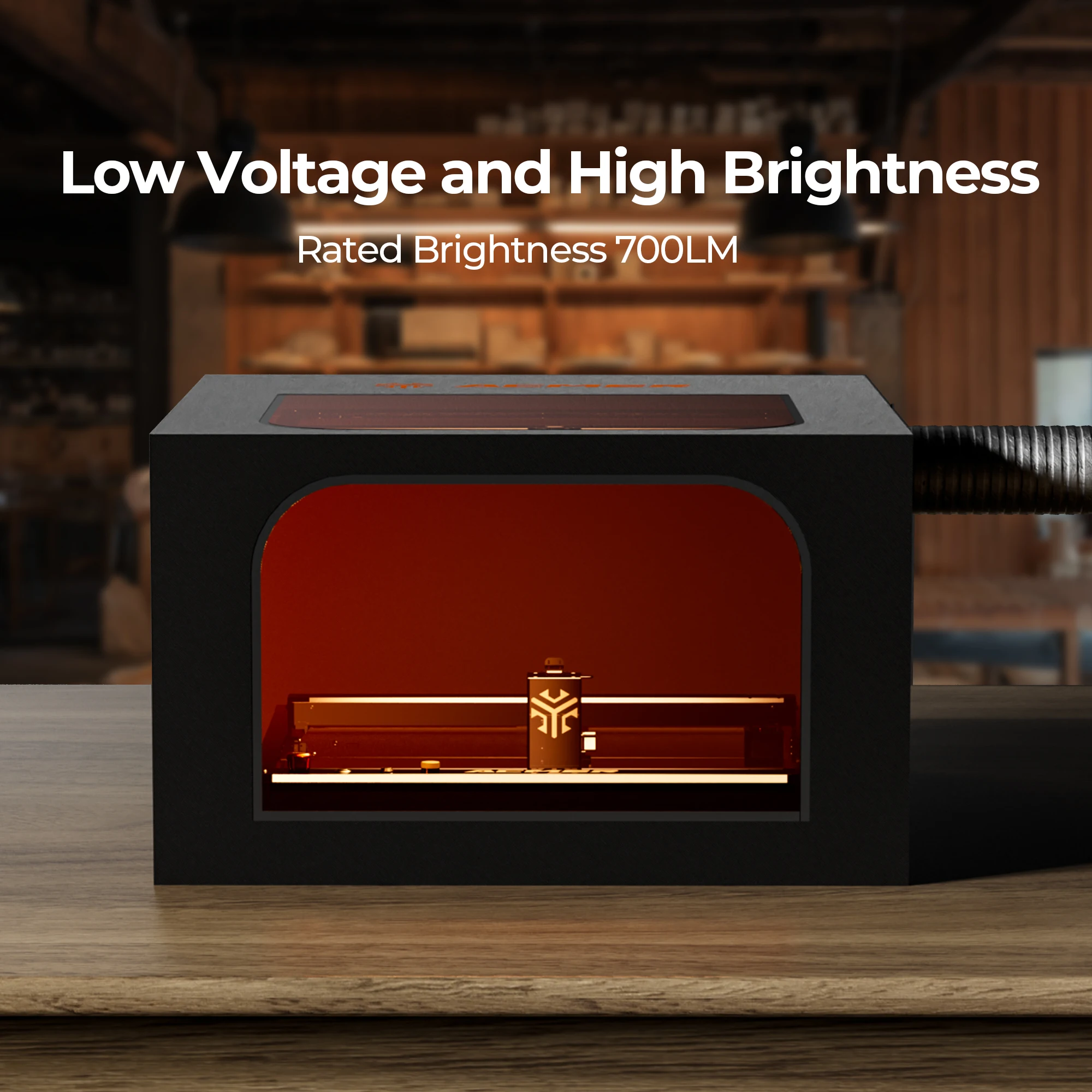 ACMER 700LM Dimmable LED Light For Laser Engraver Enclosure 3 Color Levels High-Brightness Bar Light Clear Workpiece Viewing - view 3