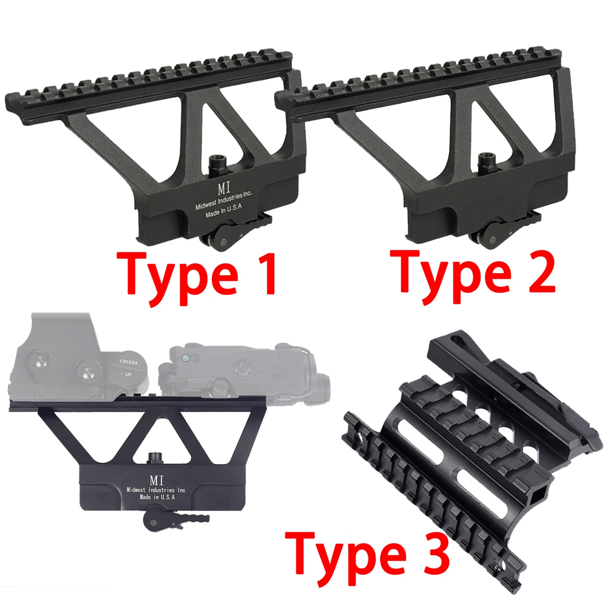 PEQ 15 armes lumière 551 558 holographique point rouge vue optique portée montage latéral 20mm Rail pour AR15 AK 47 74 accessoires de chasse