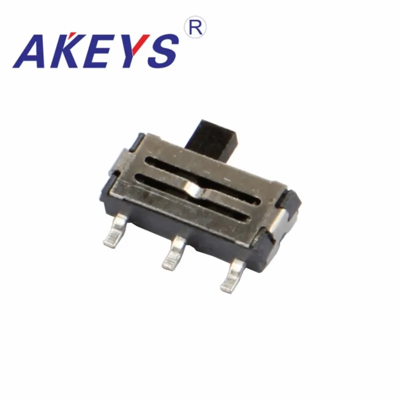 100PCS MSKT-12C03 MINI slide switch 1P2T SPDT 3 pin SMD SMT micro slide switches side with groove MSK-12C03