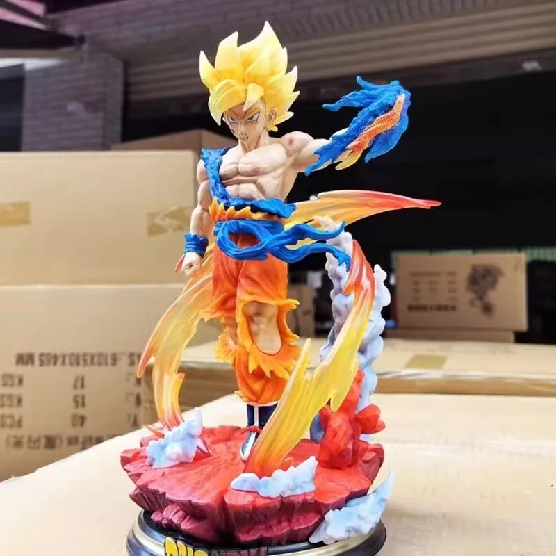 27cm Dragon Ball Z Anime Figure Gk Son Goku Action Figure Super Saiyan Statue Pvc Figure Model Toys Ornament Collection Doll Kid