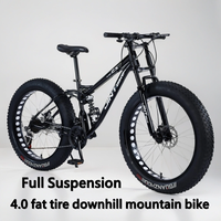 26 inch MTB 4.0 fat tires off-road Fatbike beach and snow Bicycle full suspension mountain bike disc brake Downhill bicicleta