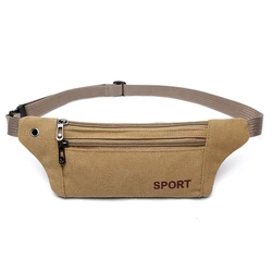 Fanny Pack Running Bags Waist Belt Bag 2024 New  Canvas Purse Travel Camping Hiking Pocket Belly Pouch For Phone Coins Women Men