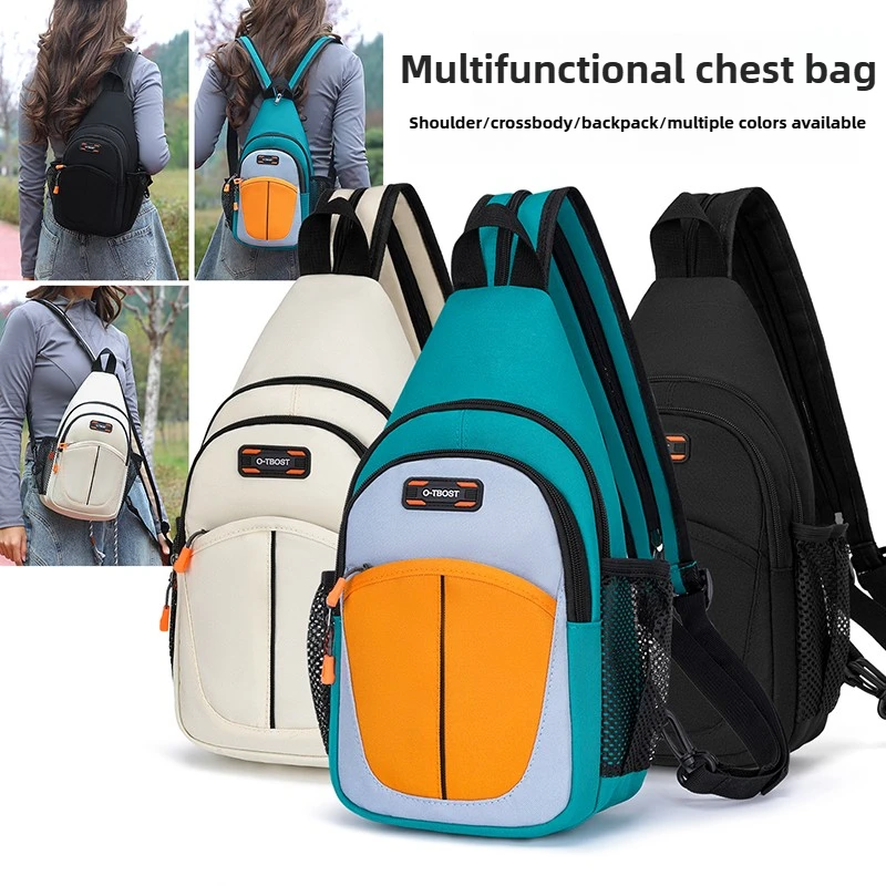 

Men's Chest Bag Multi Functional Shoulder Bag Large Capacity Outdoor Travel Universal Crossbody Bag