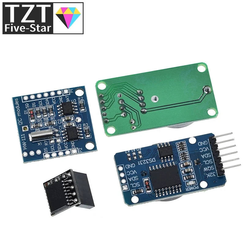 DS3231 AT24C32 IIC โมดูล DS1302 นาฬิกาความแม่นยําโมดูล DS1307 โมดูลหน่วยความจํามินิโมดูล Real Time 3.3 V/5 V สําหรับ Raspberry Pi