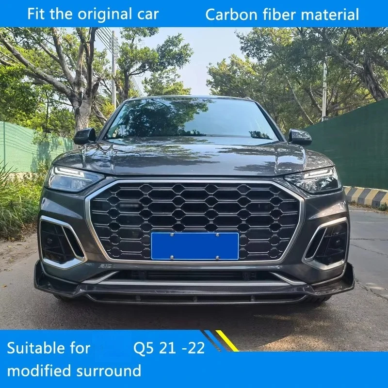 Body Kit Front  Lip Side Skirt Rear Wing Top Middle Grid Suitable for  Q5L New 21-22 Modified Carbon Fiber