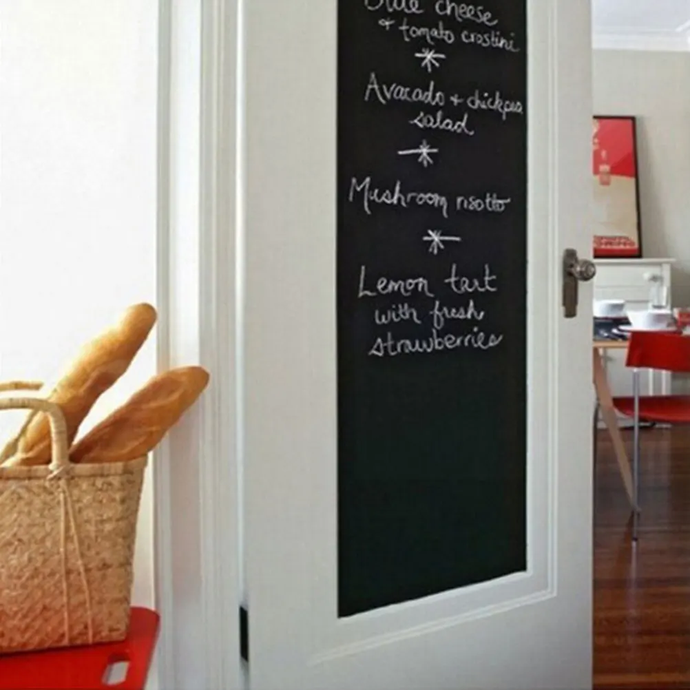 

12 Sheets Black Board Stickers Fine Workmanship Dry Erase Wallpaper Convenient Reusable Blackboard for Interactive Learning