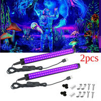 1/2pcs LED Black Light Tube 6W USB UV LED Black Light Lamp 395nm Black Light Bar Light for Party Lamp Stage Lighting with Switch