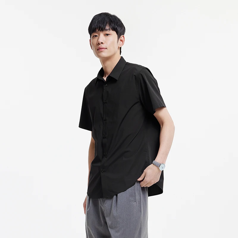 Базовая рубашка Semir с коротким рукавом, мужская охлаждающая деловая повседневная рубашка, новинка лета 2024, однотонная офисная одежда, подходит