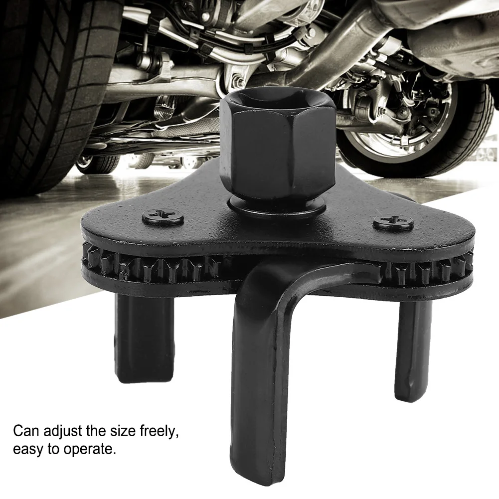 3-Jaw Remover Oil Filter 3-Jaw Remover Black Oil Filter Wrench Tool Drive 3-Jaw Remover 53-108mm Tool Oil Filter Remover Tool