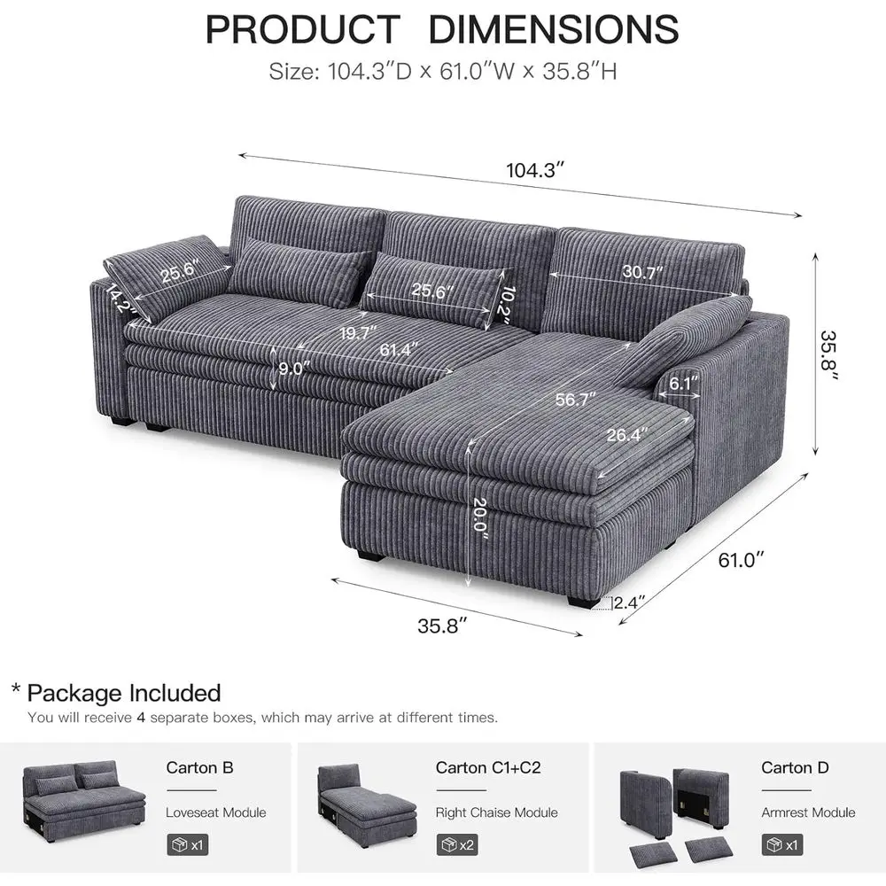 L Shaped Chaise Sofa 2