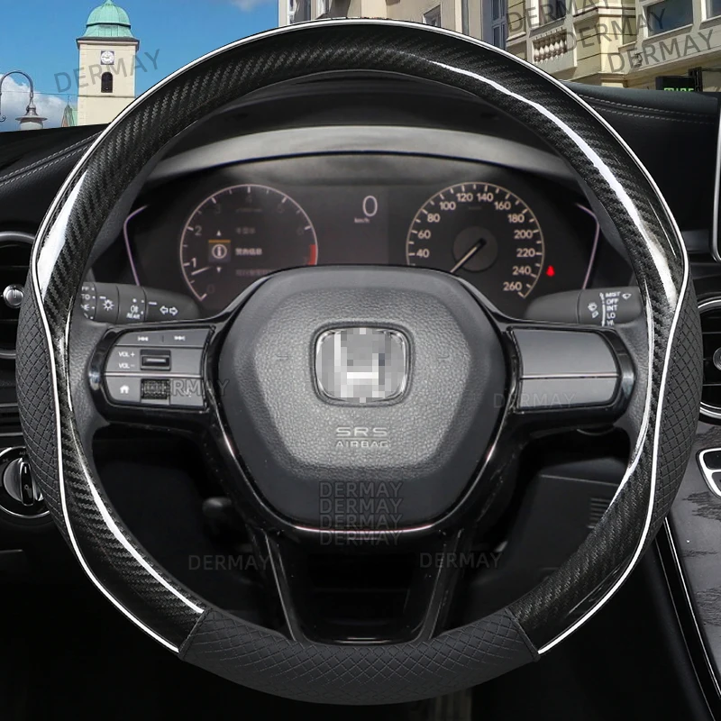 

Для Honda Civic 2016, 2017, 2018, 2019, 2020, 2021, 10 годов, искусственная кожа + автомобильные аксессуары из углеродного волокна