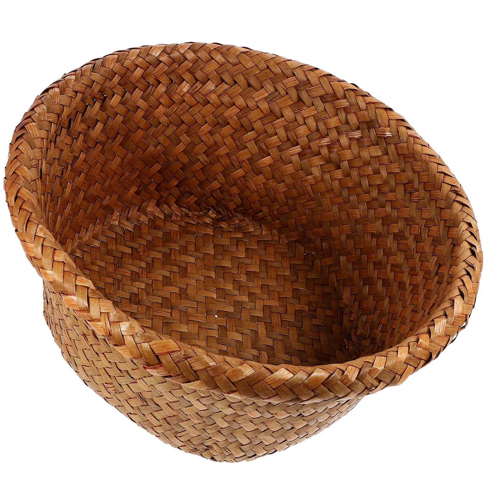 

1pc Straw Woven Small Round Storage for Sundries Storage Basket Fruits Bread Kitchen Decorative Grass Hamper Baskets