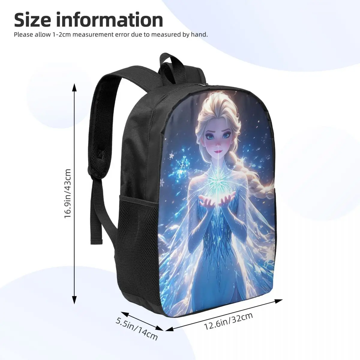 Disney Frozen 17-Inch Simple Student Backpack - Lightweight and Spacious School Bag for Boys and Girls