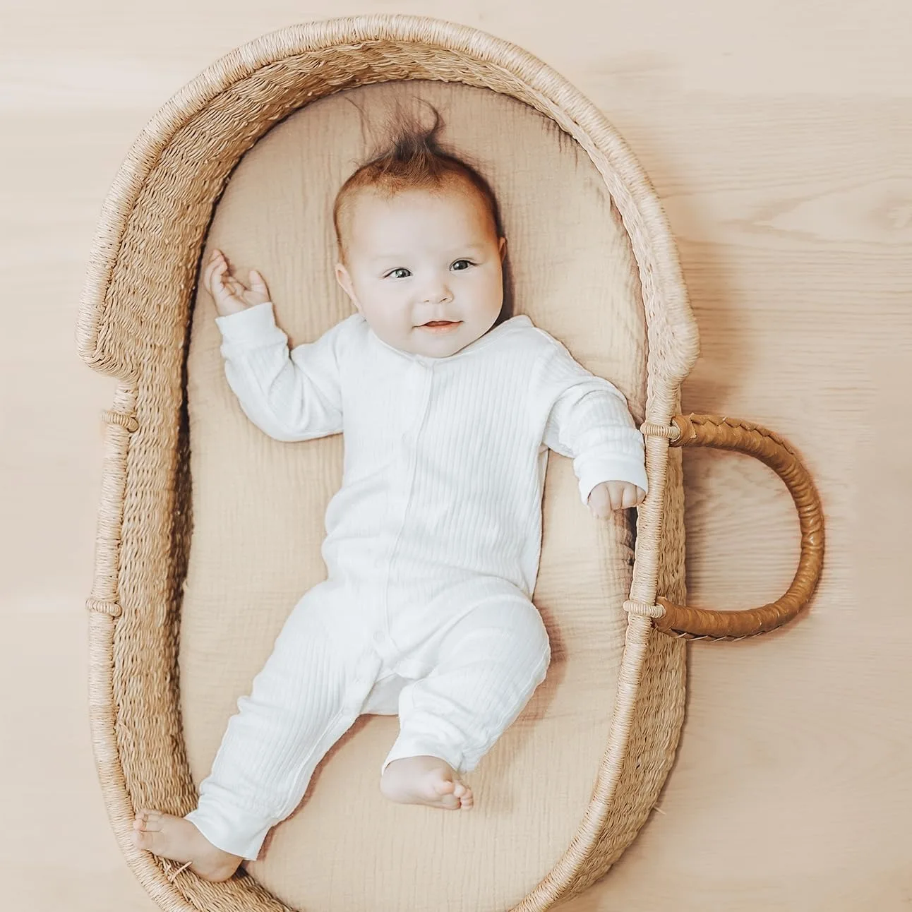 Матрас для детской колыбели, комплект из 2 предметов, дышащий мягкий хлопковый муслиновый матрас с принтом, постельное белье, съемный моющийся чехол для люльки