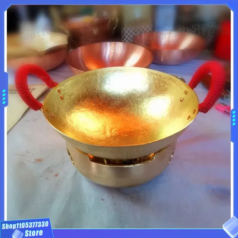 Yaguang Dongyin Gong Small Copper Pot Authentic Thai Hot Pot Commercial Grade Mini Brass Cookware for Restaurant Use Durable
