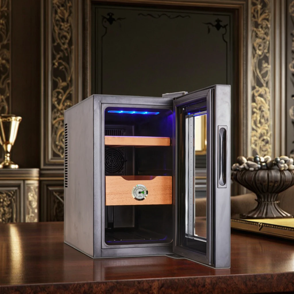 Refrigerator Wine Cooler Chiller Cigar Humidor Cabinet Freestanding Compact Wine Fridge