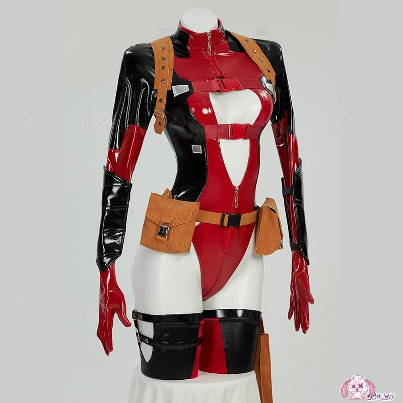 الميت بركة تأثيري حلي المرأة مثير جلدية طويلة الأكمام ارتداءها الجوارب خوذة الخصر حقيبة الدعاوى هالوين كرنفال ملابس للحفلات