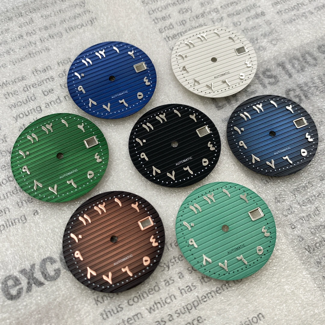 New PP Style 30.5mm Modified S Dial Middle East Arabic Numerals Without Luminous Light Literally Fits NH35NH36 Movement