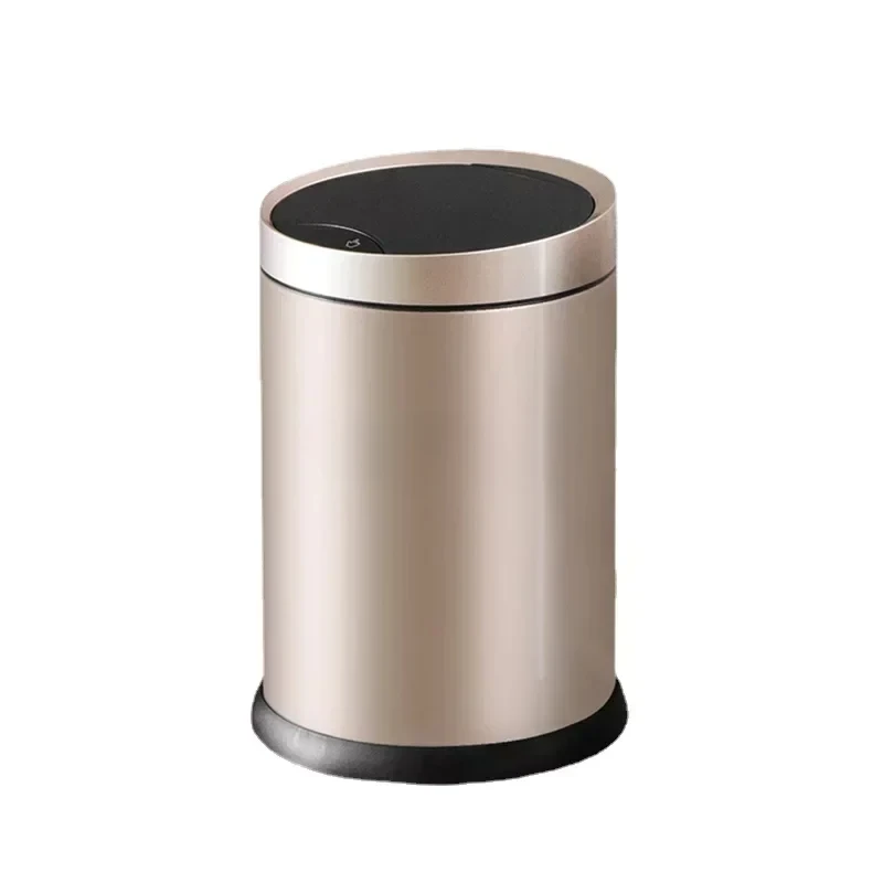 Automatic Sensor Luxury Trash Can 2022 Smart Cleaning Metal Garbage Bin Wastebasket Clean Bote De Basura Desk Assessories