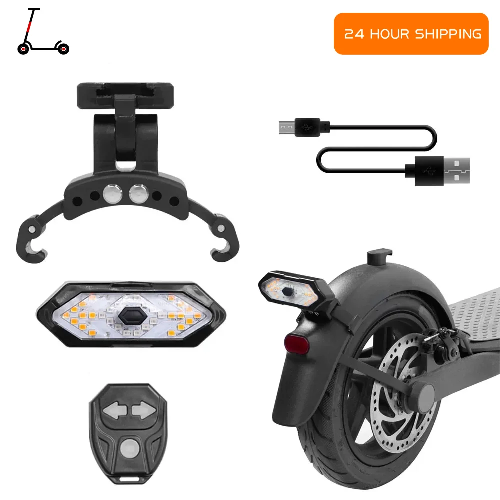 

Modified Turn Signal Lamp for Kugoo S1 S2 S3 Electric Scooter Wireless Remote Control Warning Light Rechargeable Tail Light Part