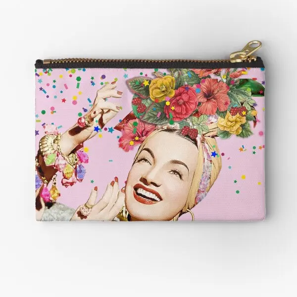 Carmen Miranda Goes To Rio  Zipper Pouches Panties Key Pocket Underwear Bag Money Wallet Men Packaging Small Coin Women Storage