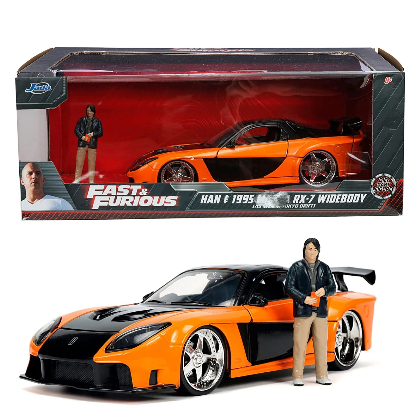 Jada Toys 1:24Fast and Furious Brian’s GTR-34 Mazda RX-7 Supra Simulation Diecast Metal Alloy Car Model Kids Toy Gift Collection