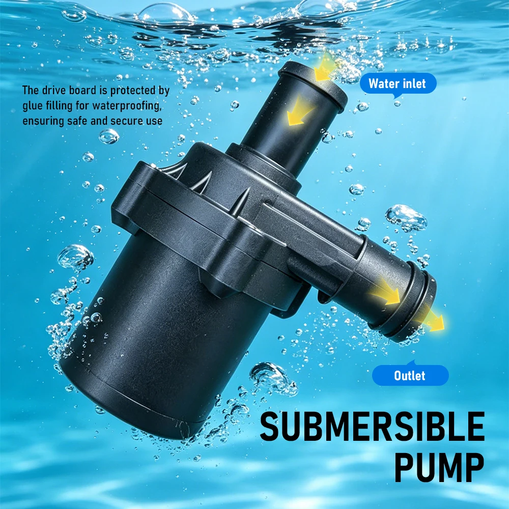 Smart Toilet Compatible DC 12V Water Pump 1200L/H High Flow Brushless Submersible Pump with 3M Head for Various Applications