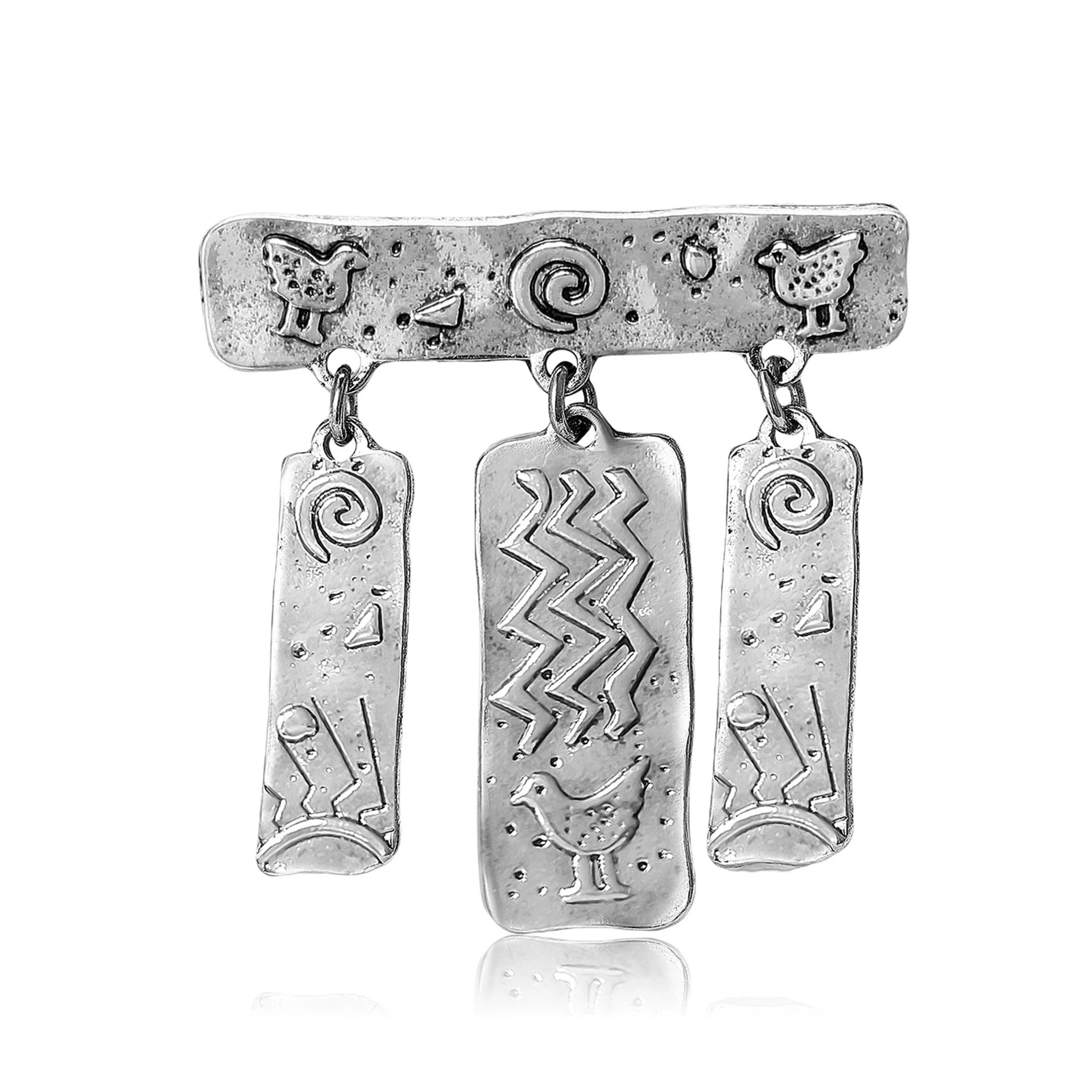 الإبداعية سبائك المينا الرجعية الطوطم شنق العلامة لونين دبابيس للنساء للجنسين أنيقة الكمال صديق الهدايا مجوهرات اكسسوارات