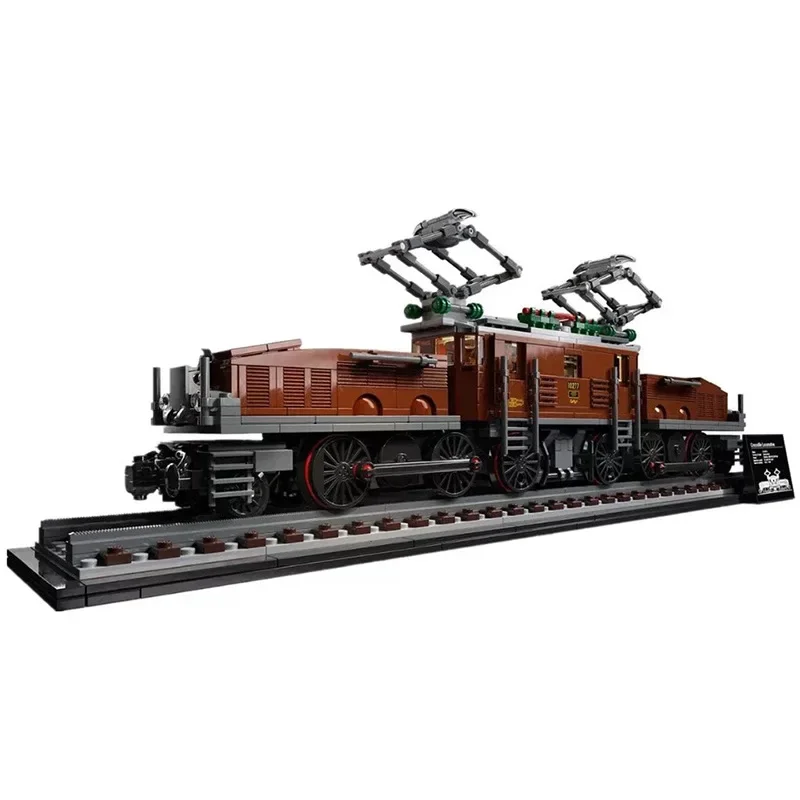 Creative Expert Crocodile Locomotive Building Blocks Trains Tracks Car Model Compatible 10277 Bricks Toys For Children Gifts