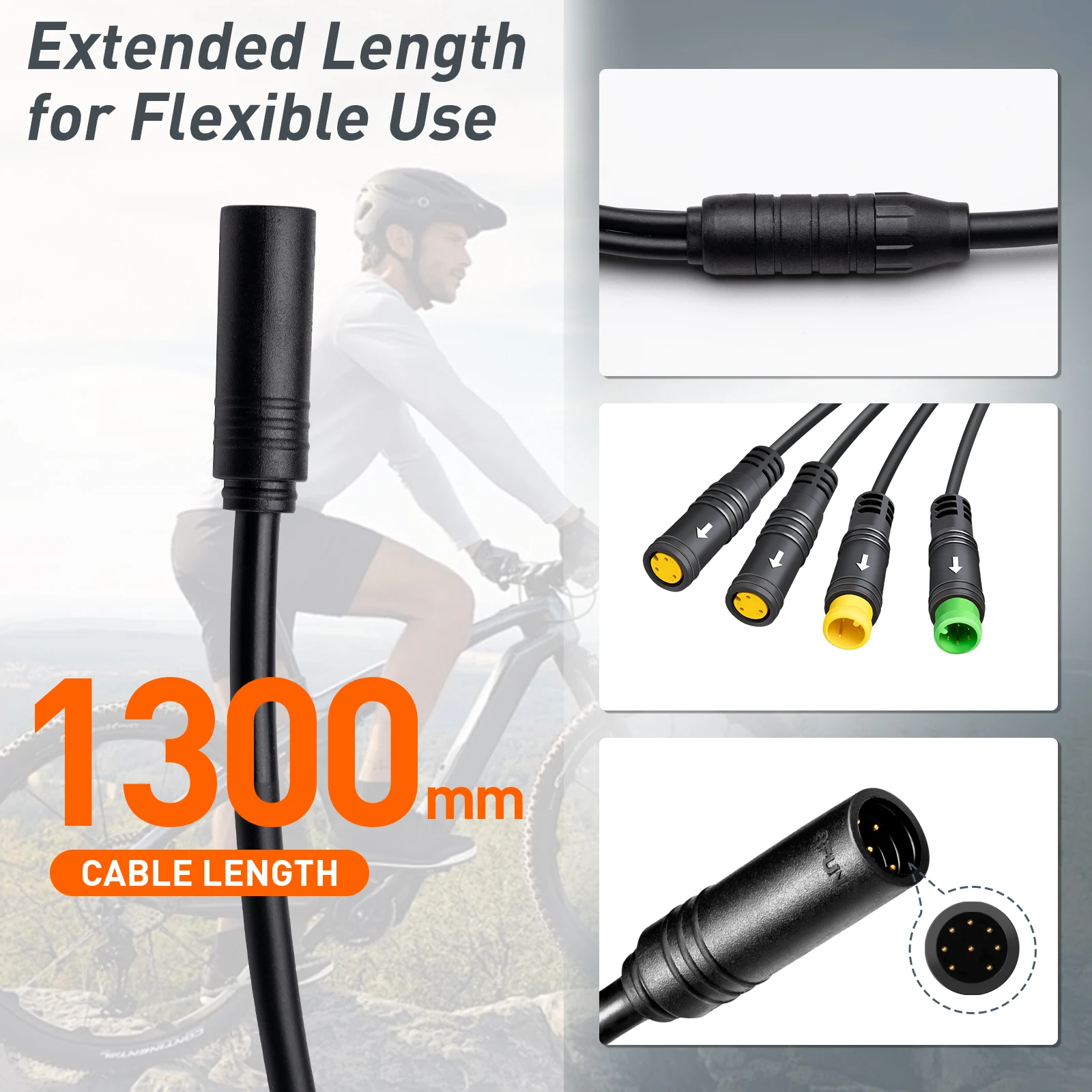 Zeekpowa 1T4 كابل الأسلاك تسخير ل Bafang BBS01 BBS02 BBSHD منتصف محرك عرض المحرك الفرامل الإبهام خنق موصل مقاوم للمياه