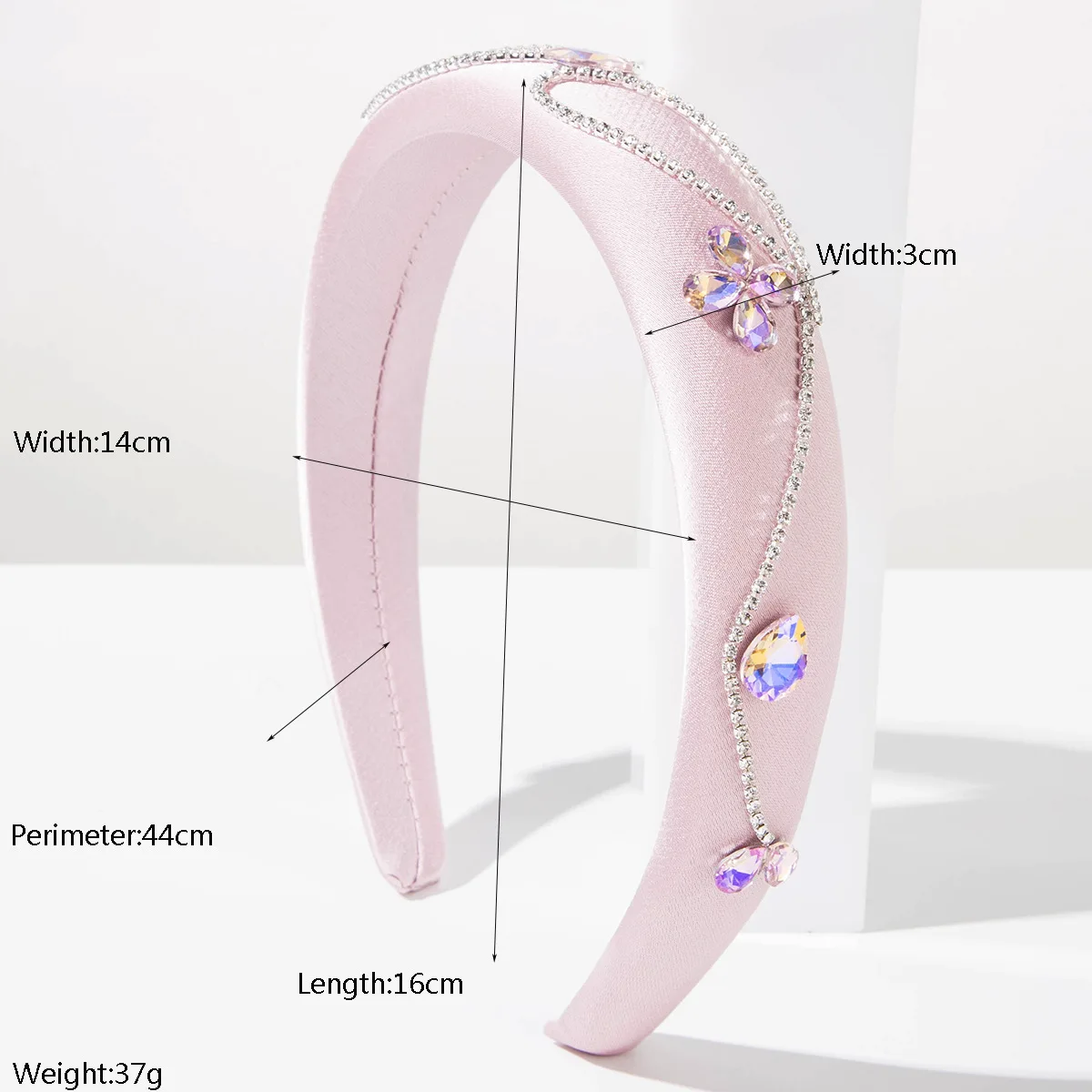 Ytterbium Sen headband Korean sweet and fresh diamond-set flower wide-edge headband femininity elegant hair accessories vacation