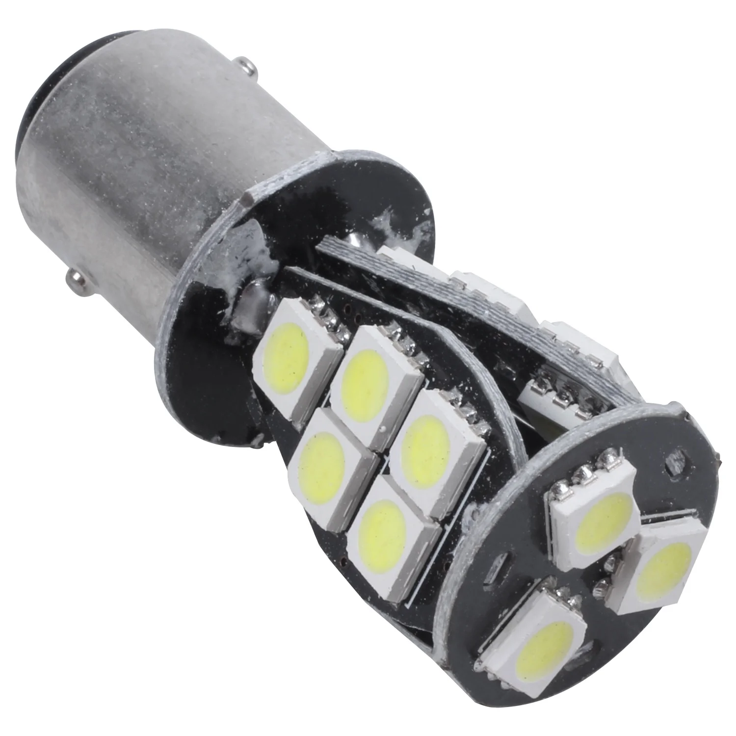 1157 P21W BAY15D 5050 18 LED แบบ SMD หางเบรคอุปกรณ์ตัดไฟหลอดไฟสีขาว