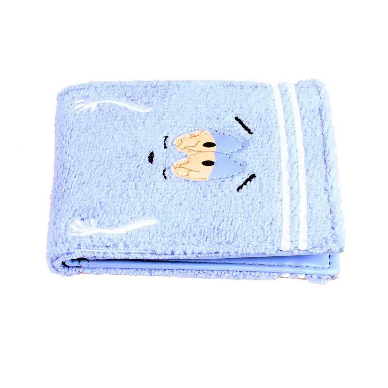Paño de toalla corto, divertido y sencillo, anime bordado, billetera de moda, diseñador, tarjetero personalizado