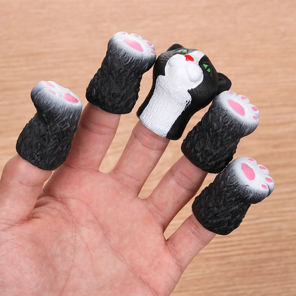 Washable Squirrel Cat Dog Props random combination Hand Puppet Finger Dolls