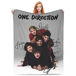 One-Direction Rock 1D Combinatio Blanket Cover Fuzzy Throw Blanket Summer Air Conditioning Personalised Soft Warm Bedsprea
