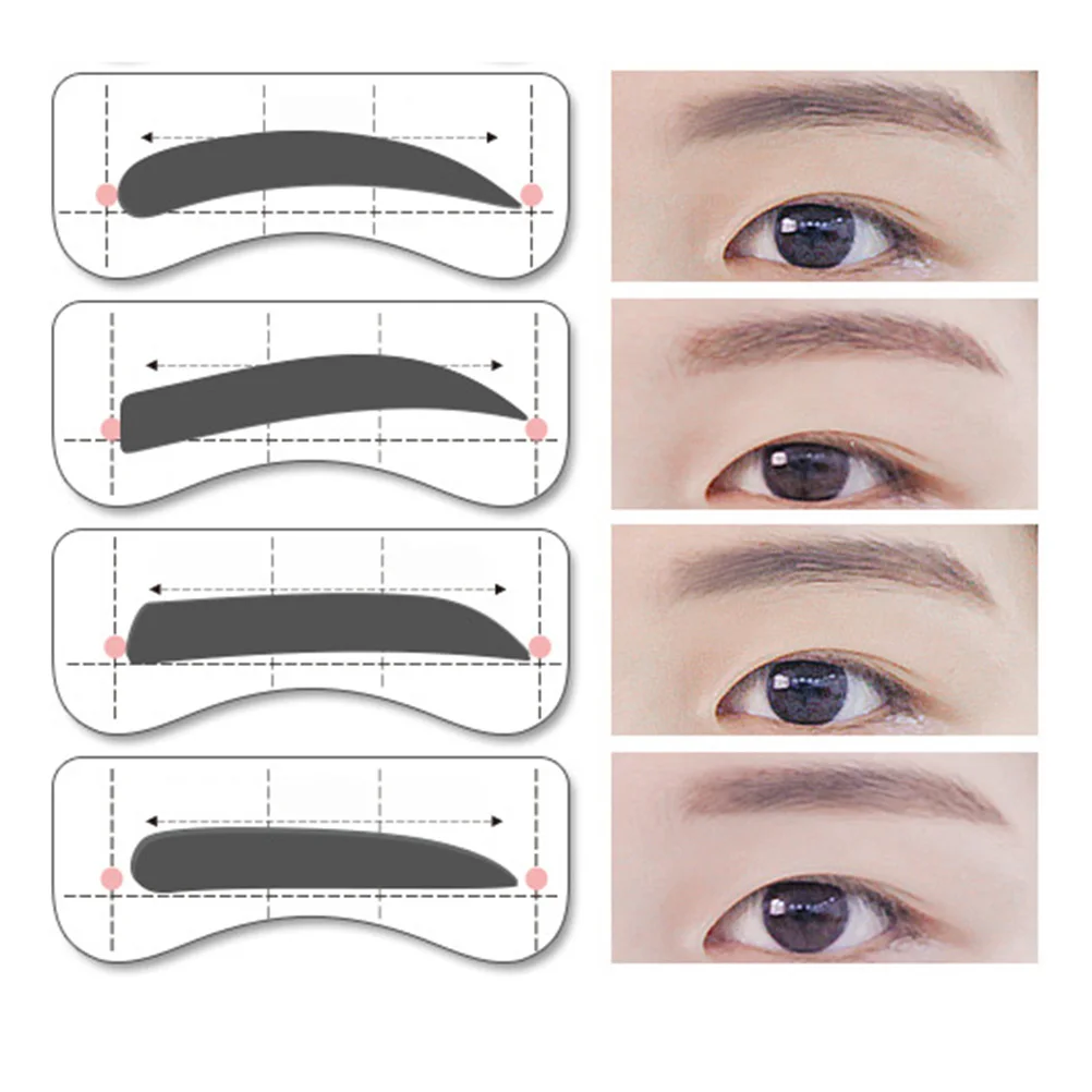 

32Pairs 8 Styles Eyebrow Stickers Precise Easy Tracing Makeup Tools for Beginners Symmetrical Brows Eyebrow Sticker