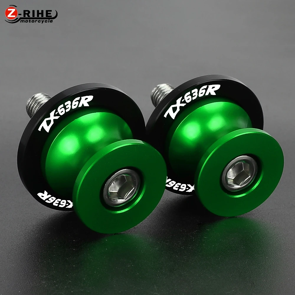 For Kawasaki ZX636R ZX-6R 2013-2026 2025 2024 2023 2022 KRT Edition Motorcycle M8 Swingarm Spools Slider Stand Screws Aluminium