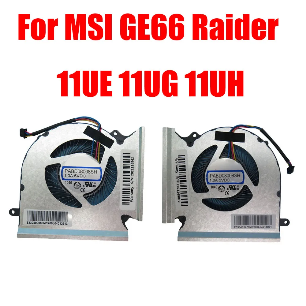 For MSI GE66 Raider 11UE 11UG 11UH MS-1543 1.0A 5VDC Laptop CPU GPU FAN