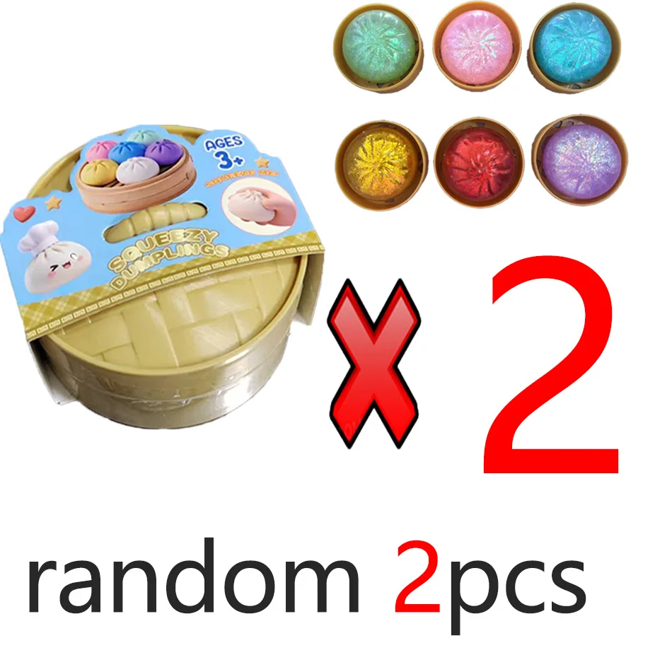 Kleurrijke gesimuleerde dumpling-squishies Ontspannend Angstverlichtend Antistress Verbeteren van de stemming Herbruikbaar Rebound Squeeze Reliever Speelgoed - afbeelding 1