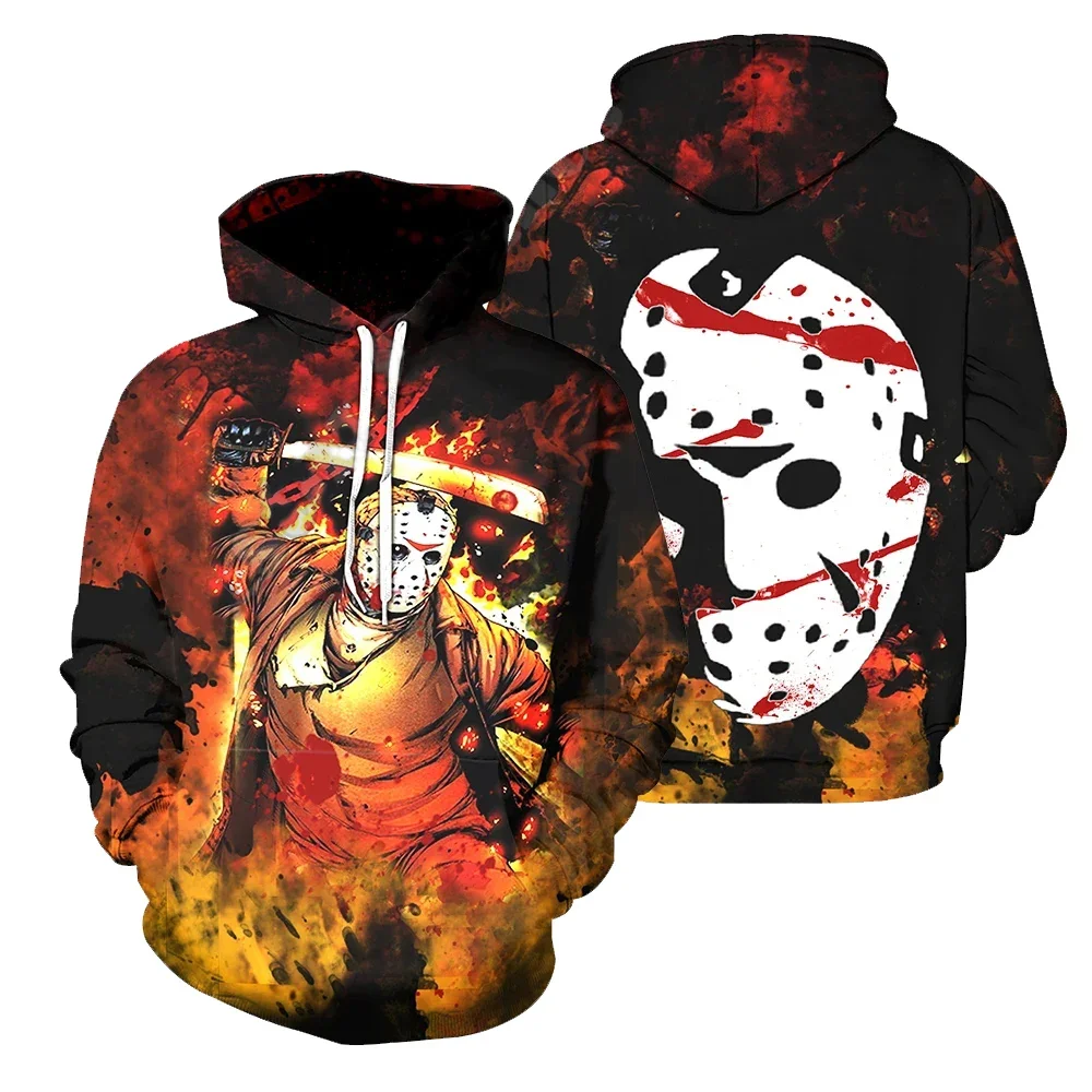 Halloween Colorful 3D Hoodies All Over Print Hooded Men Sweatshirt Unisex Streetwear Pullover Casual Tracksuits Style-1