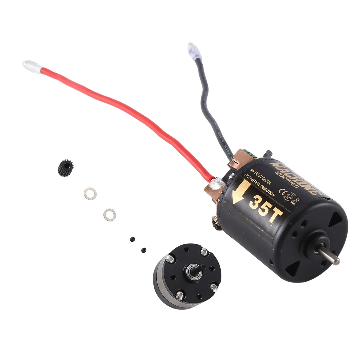 RCXAZ 540 Brushed Motor and 1: 4.2 Ratio Reducer Planetary Gearbox for 1/10 RC Crawler Car Axial SCX10 TRAXXAS TRX4, 35T