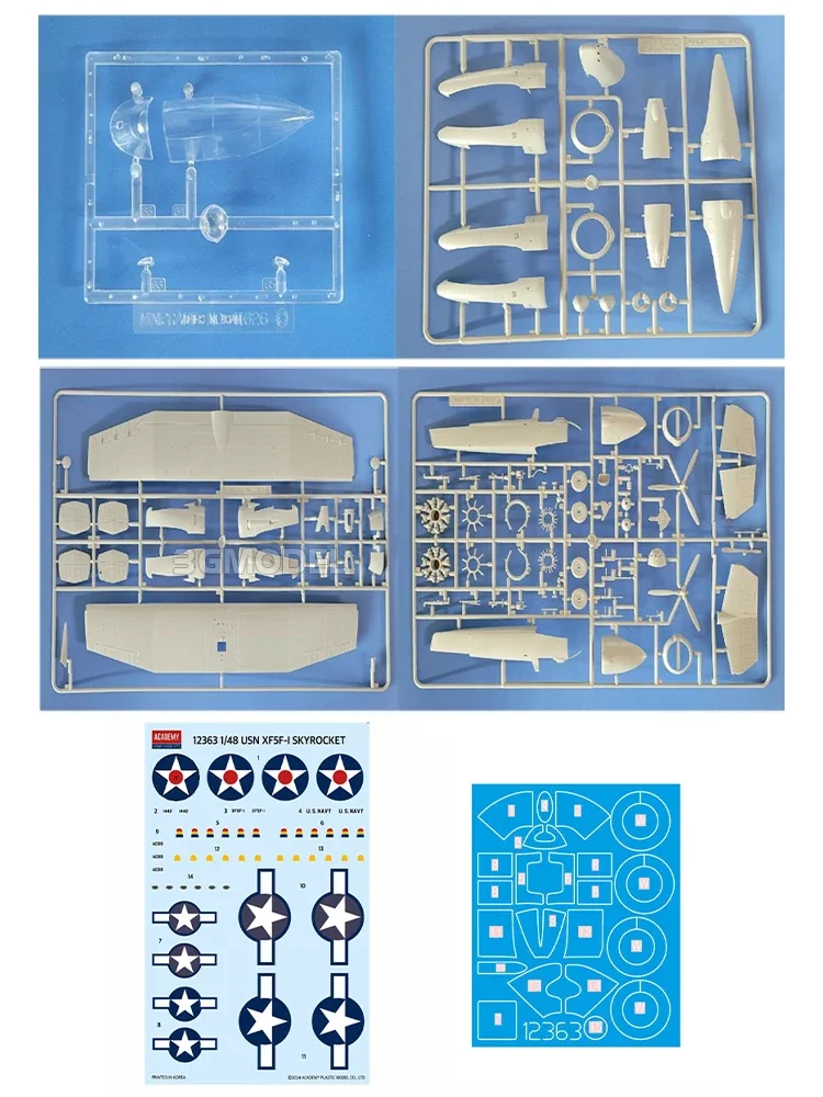 Academy Plastic Assembly Scale Model Kit 12363 Grumman XF5F Skyrocket Fighter 1/48