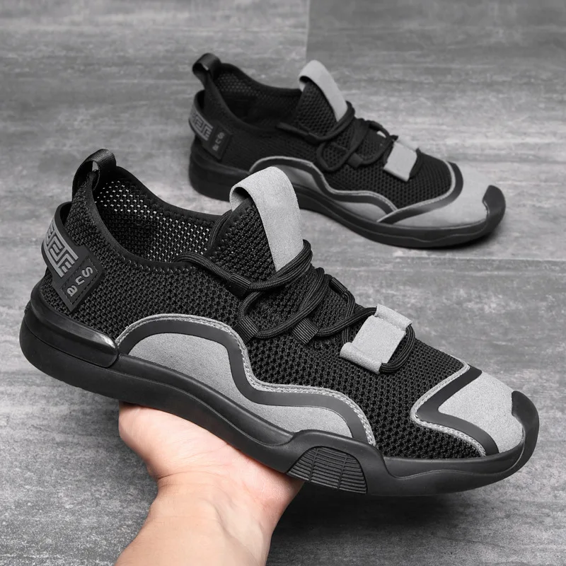 Summer Mesh Shoes Men Sneakers Breathable Light Men's Casual Shoes Lace-up Walking Footwear Athletic Jogging Tenis Masculino