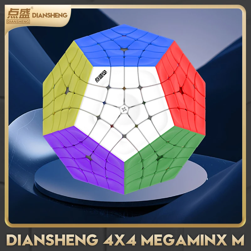

[CubeFun]DianSheng 4x4 Megaminx Magnetic Magic Cube Dodecahedron Stickerless Professional Speed Puzzle Toys Gifts