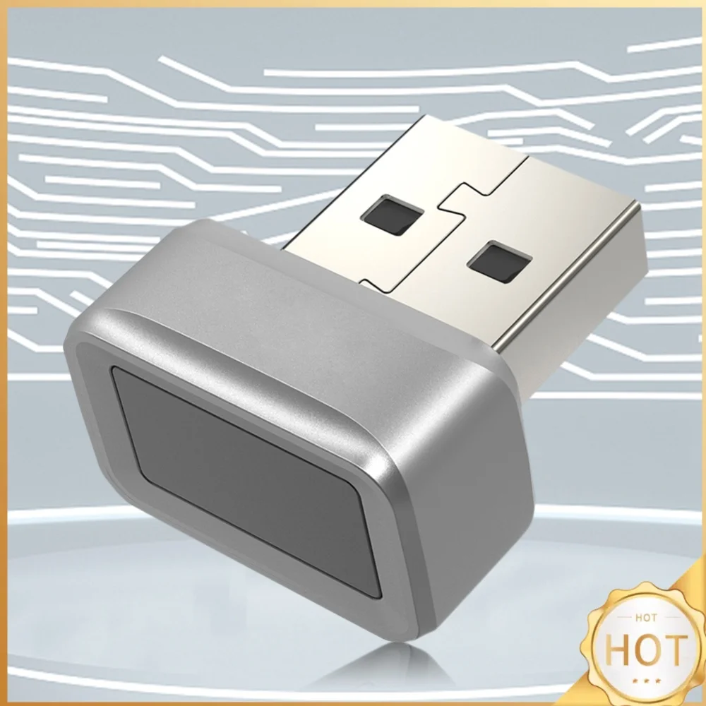 USB Fingerprint Key Reader FIDO U2F Portable Key Windows Hello Anti-Spoofing Biometric Mini Key Dongle for PC