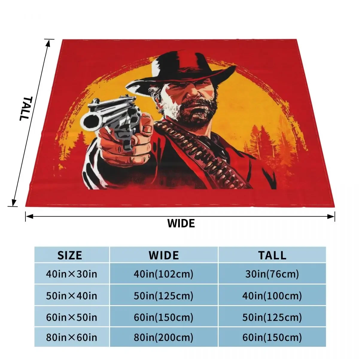 Red Dead Redemption 2 RDR2 Blanket US West cowboy Fuzzy Novelty Warm Throw Blankets for Bedding Lounge Summer