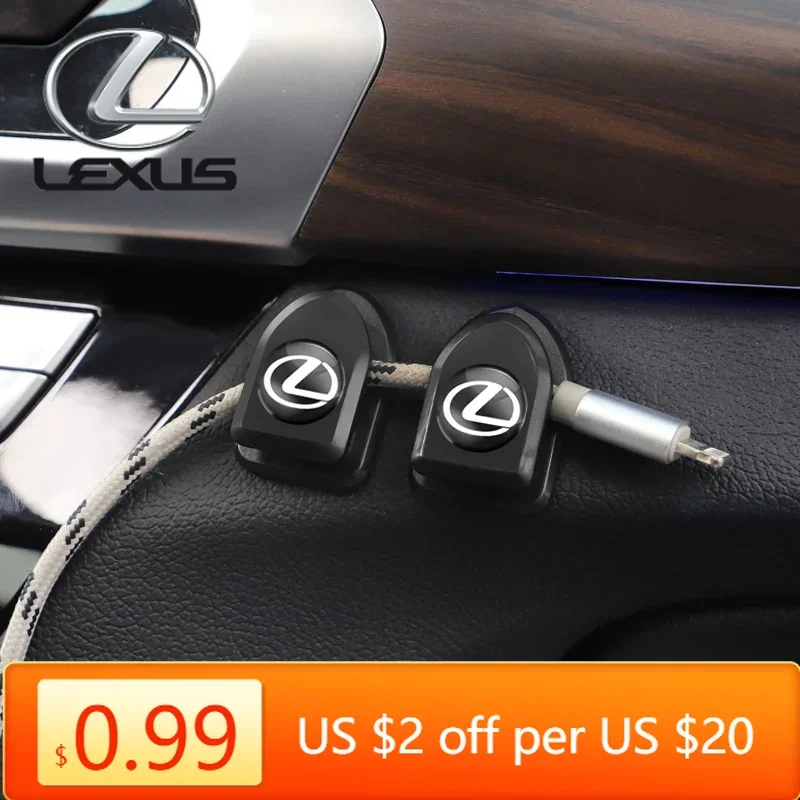 Calotas para Lexus ES RX NX LS RC IS250 IS300 RX350 LS500 CT200 NX350 LX600 NX260, 2 Peças, Ganchos de Armazenamento Mini Autoadesivos para Carro, Acessórios